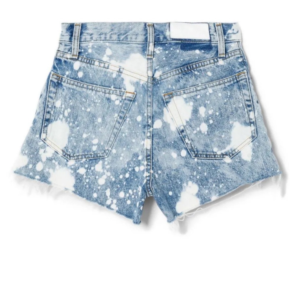 RE/DONE 70’s High Rise Splash Denim Shorts Sz 26 NWT